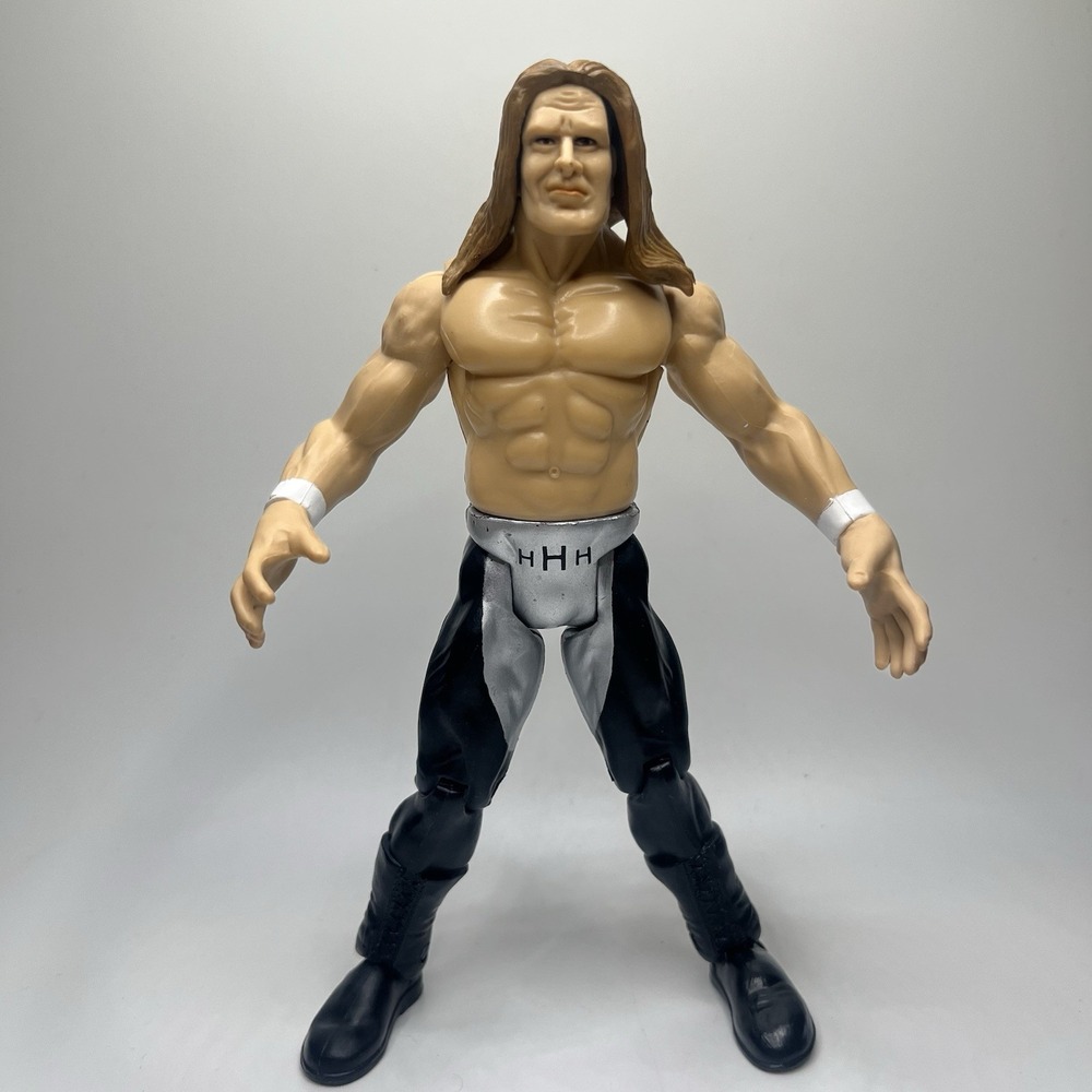 Vintage WWF Triple H Action Figure 1999 Jakks Titan Tron Live HHH WWE Silver